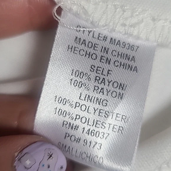 Maxi Dress Size Small White Strapless Ruffle Lace Travel Casual Cruise Summer - Picture 9 of 9